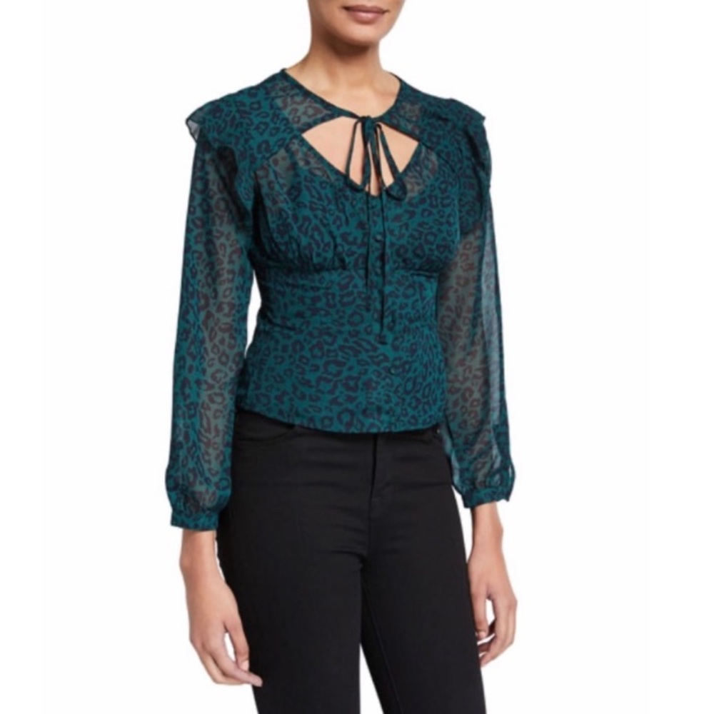 🖤 NWT RARE Free People Moon River Leopard Blouse